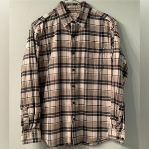 L.L. Bean Men’s Plaid Long Sleeve Button Down Flannel Shirt Size M Slim Fit